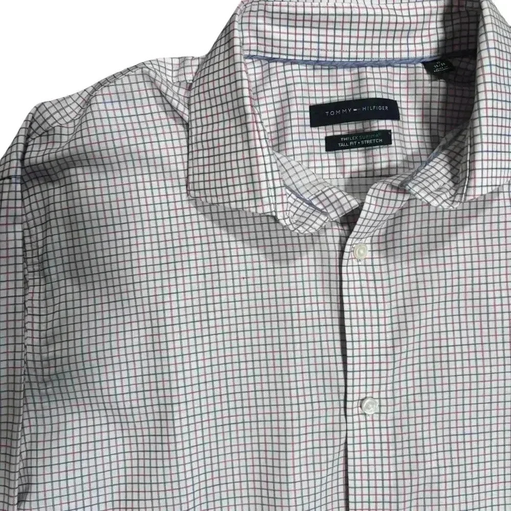 Tommy Hilfiger THFlex Long Sleeve Shirt Size 17 35/36 - Picture 3 of 5